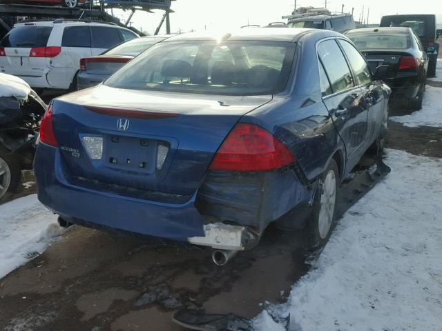 1HGCM66506A031681 - 2006 HONDA ACCORD EX BLUE photo 4