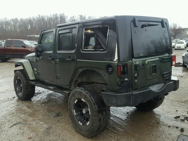 1J4GA59147L214173 - 2007 JEEP WRANGLER S 绿色 照片 3