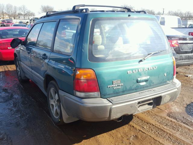 JF1SF6550XH701248 - 1999 SUBARU FORESTER S GREEN photo 3