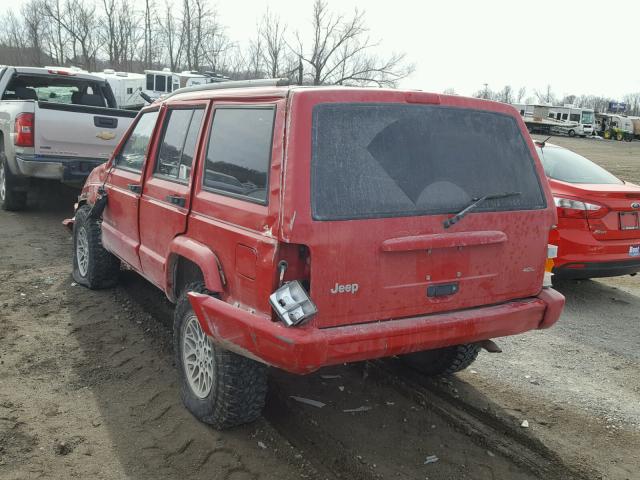 1J4FJ68S5WL145522 - 1998 JEEP CHEROKEE S RED photo 3