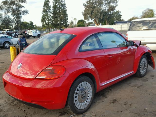 3VWJP7AT7EM609198 - 2014 VOLKSWAGEN BEETLE RED photo 4