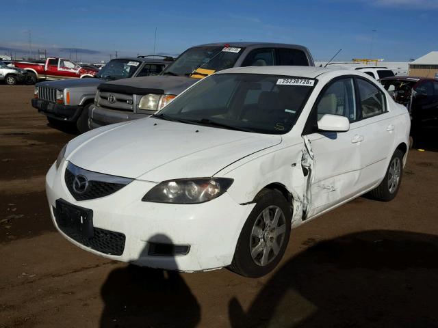 JM1BK12G381869331 - 2008 MAZDA 3 I WHITE photo 2