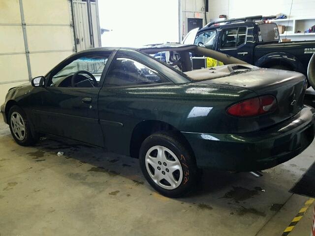 1G1JS124727324909 - 2002 CHEVROLET CAVALIER L GREEN photo 3