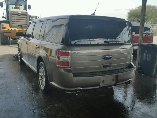 2FMGK5B81EBD15867 - 2014 FORD FLEX SE TAN photo 3