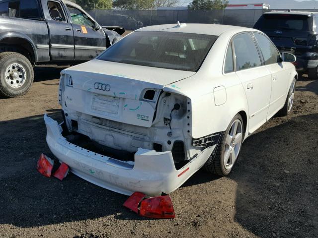 WAUEF78E16A227680 - 2006 AUDI A4 S-LINE WHITE photo 4