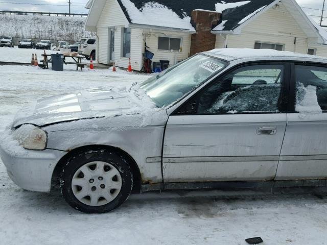 2HGEJ6618YH565269 - 2000 HONDA CIVIC BASE SILVER photo 9