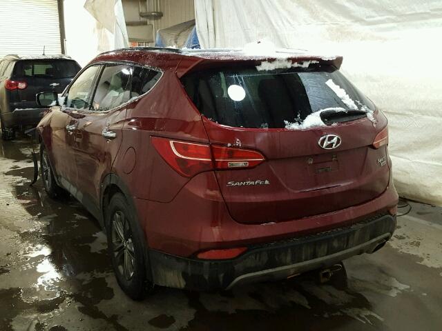 5XYZUDLB2EG232486 - 2014 HYUNDAI SANTA FE S MAROON photo 3