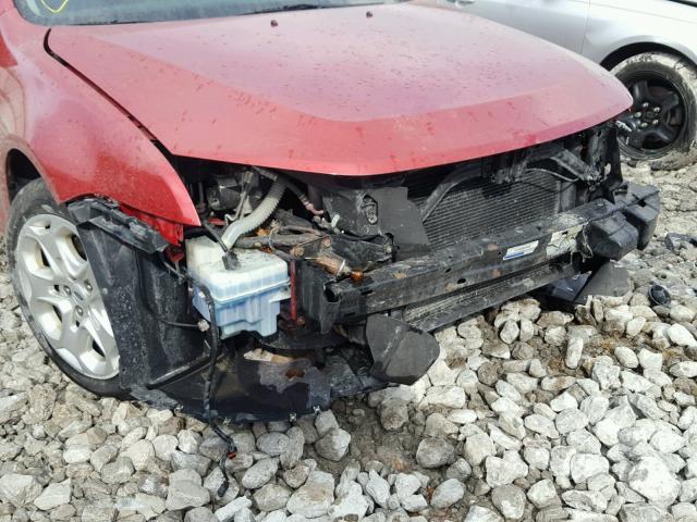 3FAHP0HA9AR328553 - 2010 FORD FUSION SE RED photo 9