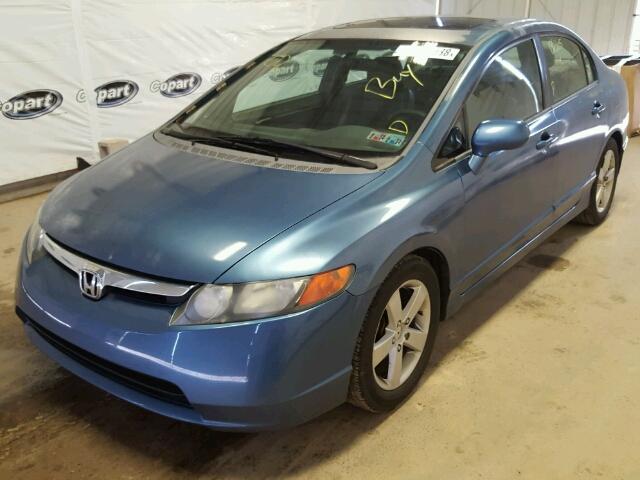 2HGFA16988H518580 - 2008 HONDA CIVIC EXL BLUE photo 2