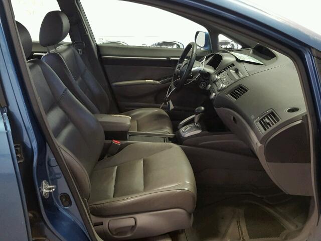 2HGFA16988H518580 - 2008 HONDA CIVIC EXL BLUE photo 5