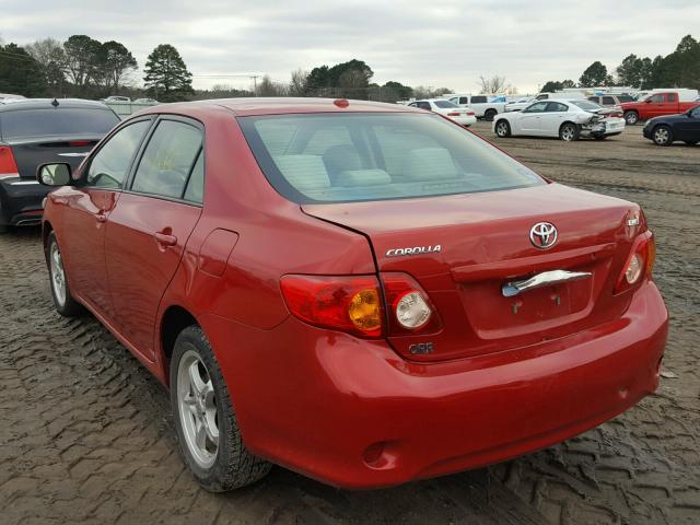 1NXBU40E79Z010333 - 2009 TOYOTA COROLLA BA RED photo 3