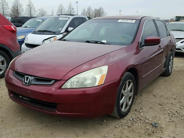 1HGCM66503A024774 - 2003 HONDA ACCORD EX BURGUNDY photo 2