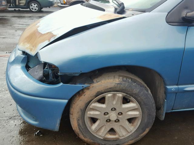 1B4GP45R0TB417147 - 1996 DODGE CARAVAN SE BLUE photo 9