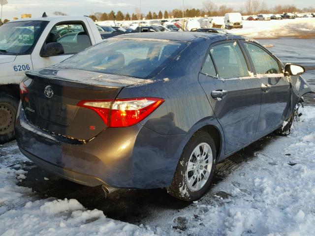 2T1BURHE0FC443930 - 2015 TOYOTA COROLLA L GRAY photo 4