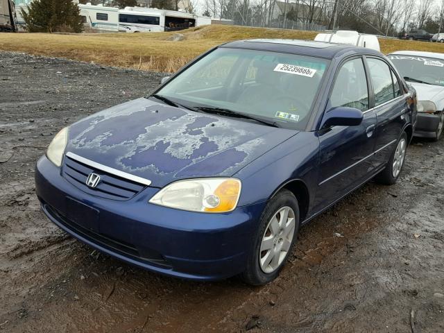 2HGES26732H556657 - 2002 HONDA CIVIC EX BLUE photo 2