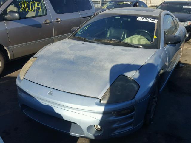 4A3AC74H53E064883 - 2003 MITSUBISHI ECLIPSE GT BLUE photo 2