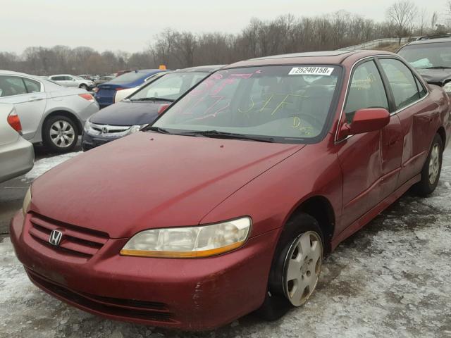 1HGCG16511A058021 - 2001 HONDA ACCORD EX BURGUNDY photo 2