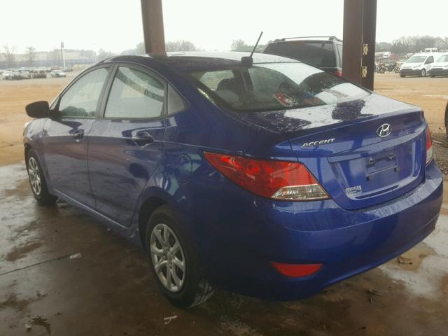 KMHCT4AEXDU500098 - 2013 HYUNDAI ACCENT GLS BLUE photo 3