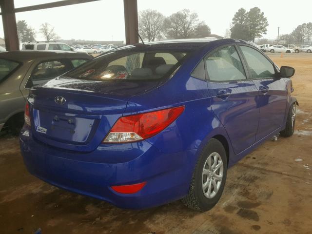 KMHCT4AEXDU500098 - 2013 HYUNDAI ACCENT GLS BLUE photo 4