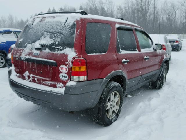 1FMYU03165KA90046 - 2005 FORD ESCAPE XLT RED photo 4