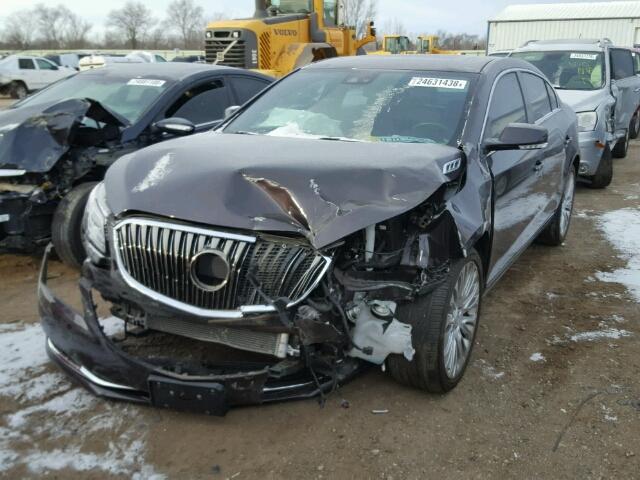 1G4GF5G37EF100123 - 2014 BUICK LACROSSE T BURGUNDY photo 2