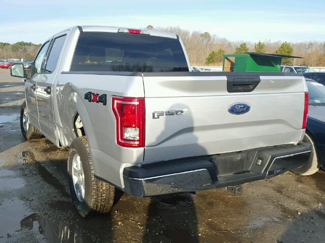 1FTEW1EF3HFC90850 - 2017 FORD F150 SUPER SILVER photo 3