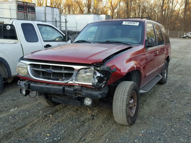 1FMZU34EXXZB47236 - 1999 FORD EXPLORER BURGUNDY photo 2