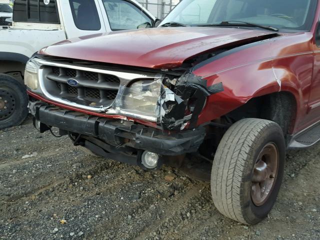 1FMZU34EXXZB47236 - 1999 FORD EXPLORER BURGUNDY photo 9