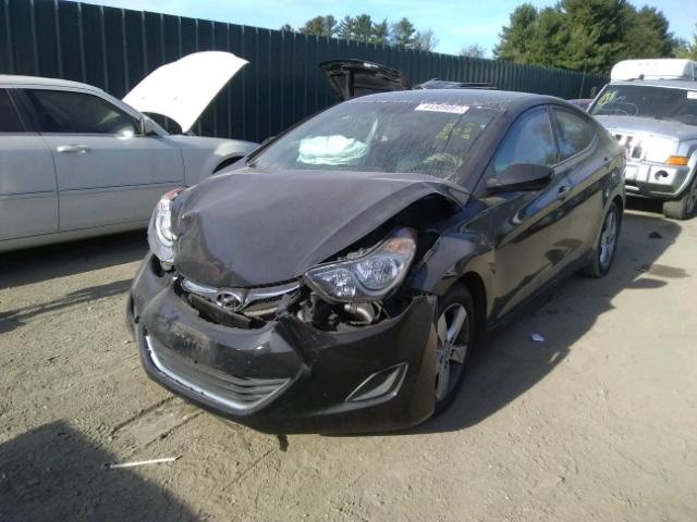 5NPDH4AE1DH310940 - 2013 HYUNDAI ELANTRA GL BLACK photo 2