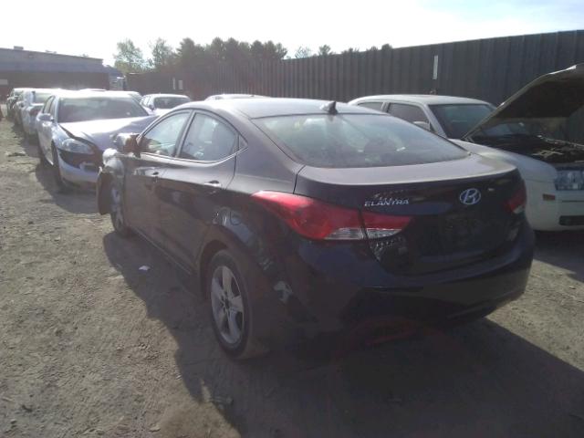 5NPDH4AE1DH310940 - 2013 HYUNDAI ELANTRA GL BLACK photo 3