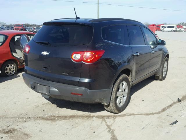 1GNKRGED5BJ415600 - 2011 CHEVROLET TRAVERSE L BLACK photo 4