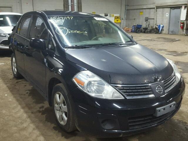 3N1BC11E58L351407 - 2008 NISSAN VERSA S BLACK photo 1