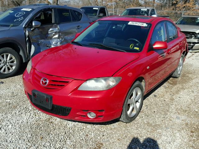 JM1BK123051259220 - 2005 MAZDA 3 S RED photo 2