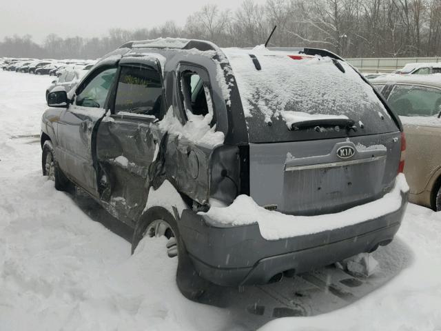 KNDJE723087489833 - 2008 KIA SPORTAGE E GRAY photo 3