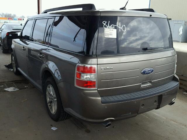 2FMGK5B85EBD22658 - 2014 FORD FLEX SE BROWN photo 3