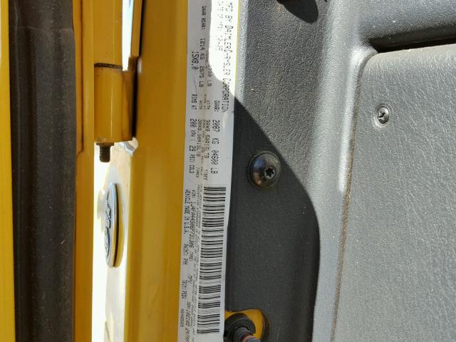 1J4FA44S06P731306 - 2006 JEEP WRANGLER / YELLOW photo 10