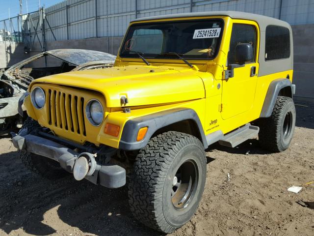 1J4FA44S06P731306 - 2006 JEEP WRANGLER / YELLOW photo 2