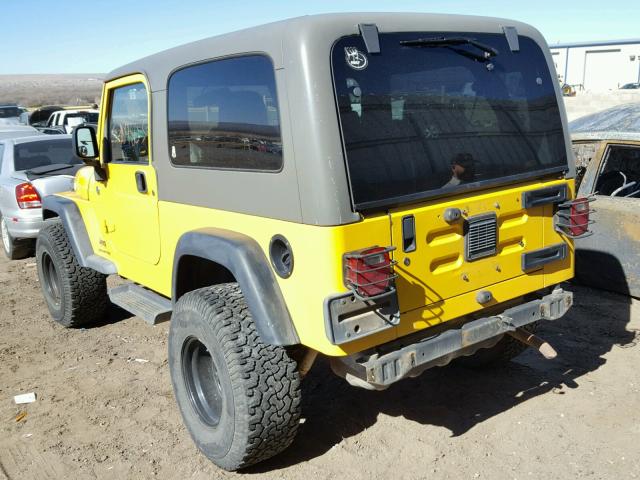 1J4FA44S06P731306 - 2006 JEEP WRANGLER / YELLOW photo 3