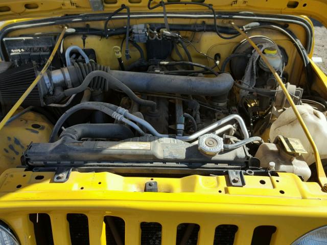 1J4FA44S06P731306 - 2006 JEEP WRANGLER / YELLOW photo 7