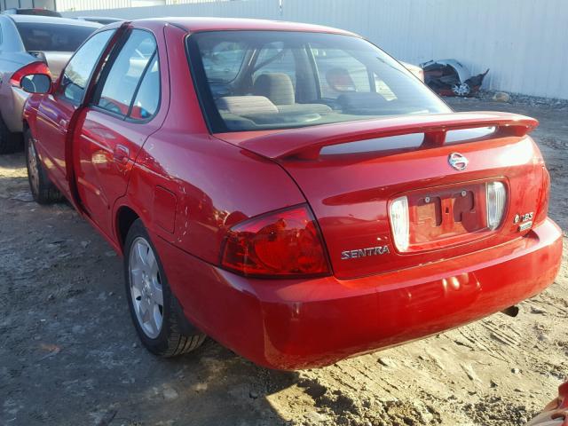 3N1CB51D86L559400 - 2006 NISSAN SENTRA 1.8 RED photo 3