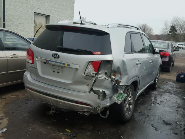 5XYKW4A29BG127762 - 2011 KIA SORENTO SX SILVER photo 4