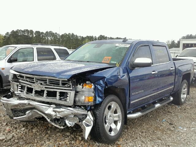 3GCUKSEC3FG536178 - 2015 CHEVROLET SILVERADO BLUE photo 2