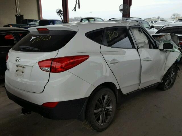 KM8JT3AF4EU804894 - 2014 HYUNDAI TUCSON GLS WHITE photo 4