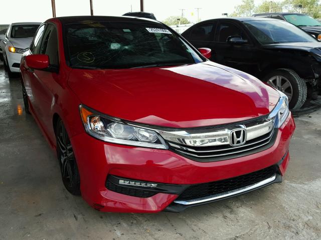 1HGCR2F17HA194631 - 2017 HONDA ACCORD SPO RED photo 1