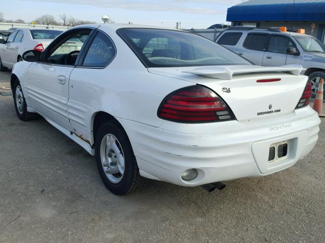 1G2NE12F52C243999 - 2002 PONTIAC GRAND AM S WHITE photo 3