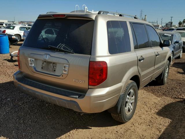 5FNYF18575B056453 - 2005 HONDA PILOT EXL TAN photo 4