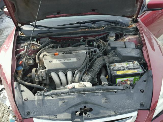 1HGCM56884A011468 - 2004 HONDA ACCORD EX RED photo 7