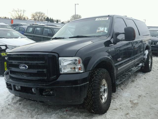 1FMSU43P95ED38354 - 2005 FORD EXCURSION BLACK photo 2