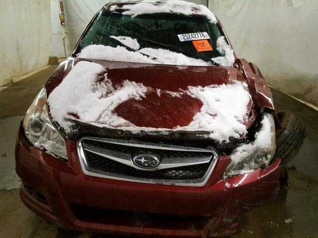 4S3BMBG66B3261301 - 2011 SUBARU LEGACY 2.5 RED photo 9