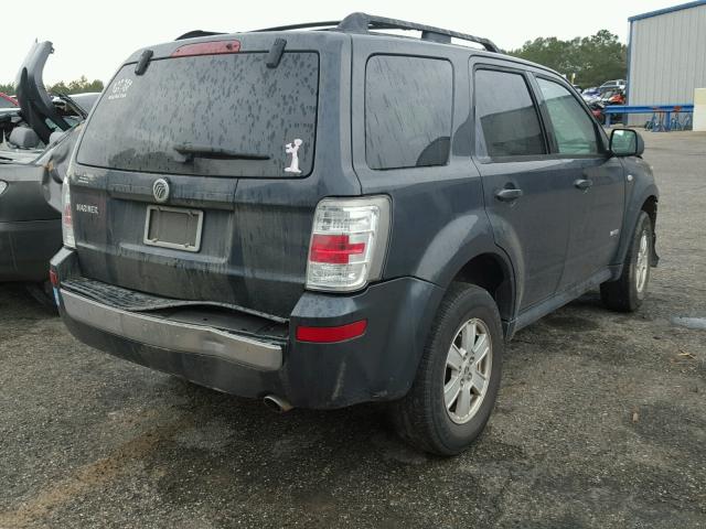 4M2CU81Z18KJ18517 - 2008 MERCURY MARINER BLUE photo 4